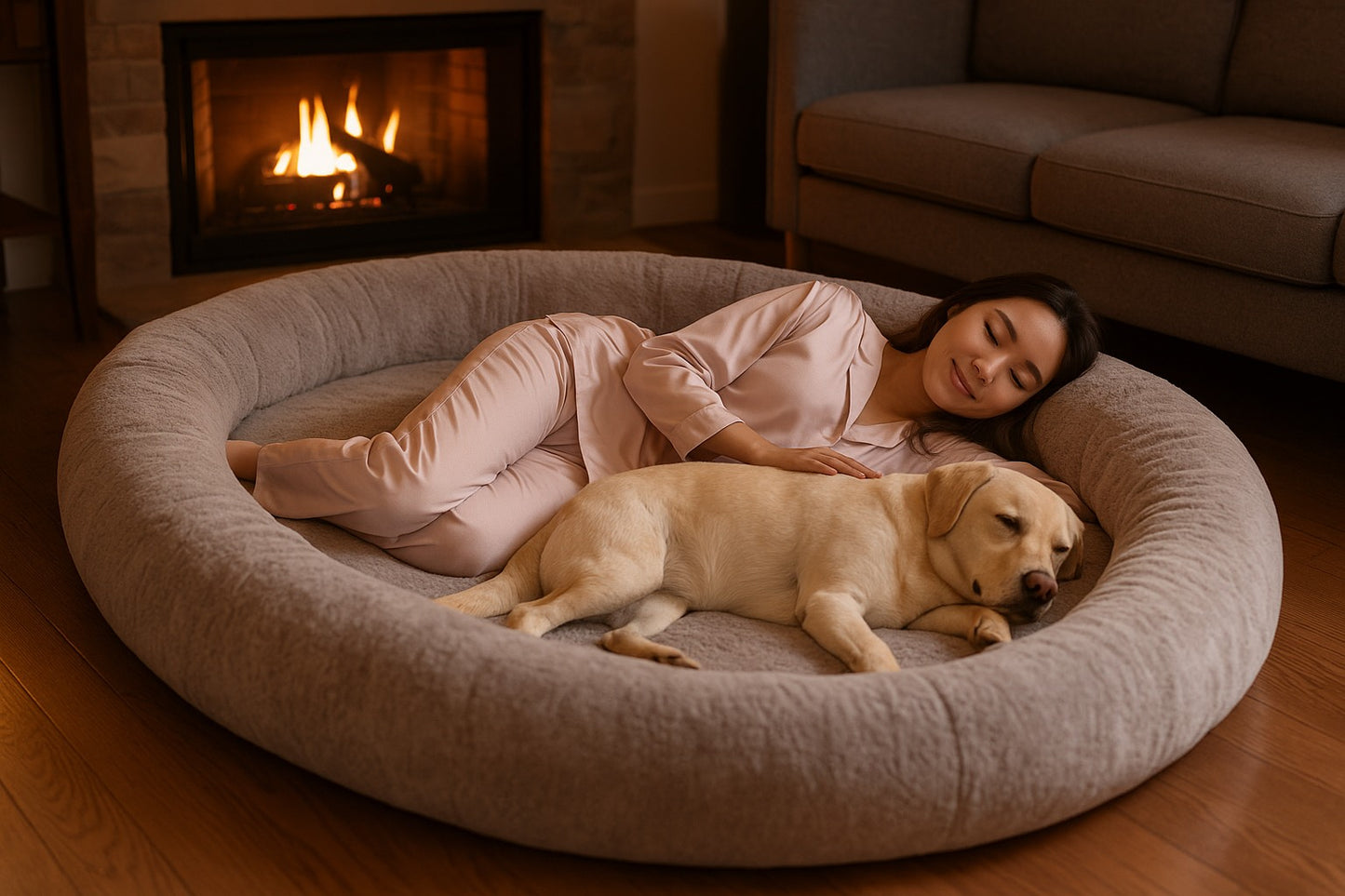 Human dog bed